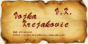 Vojka Krejaković vizit kartica